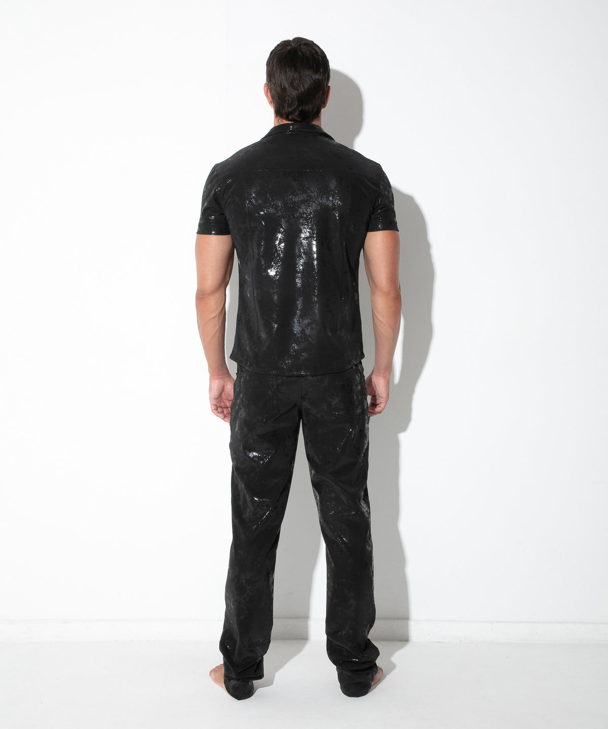 camisa vintage leatherette negro