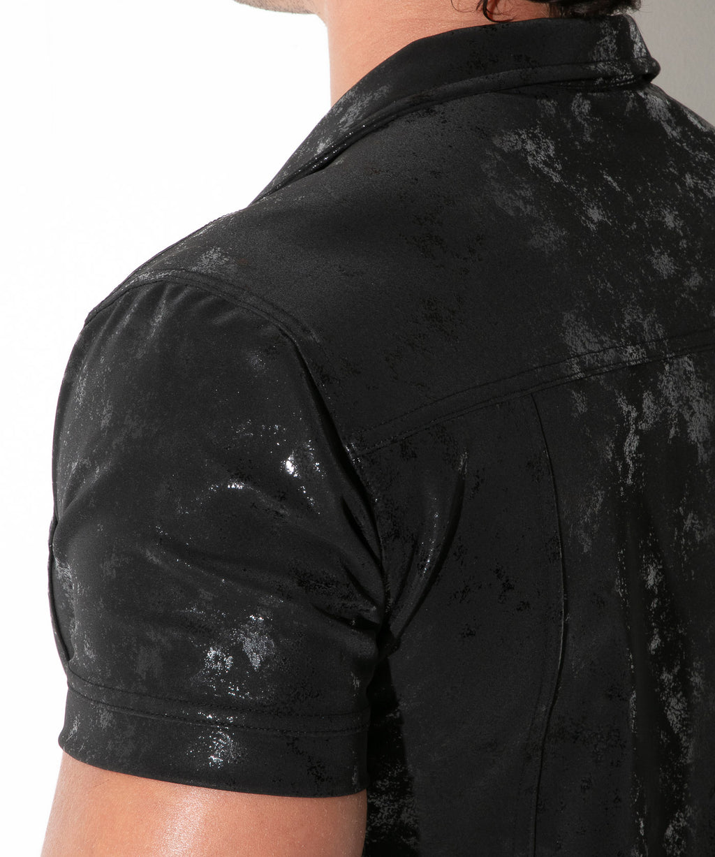 camisa vintage leatherette negro