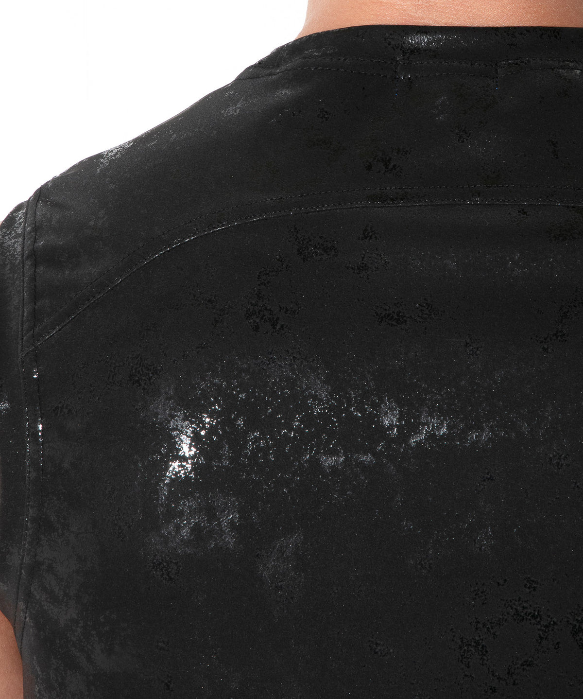 camisa sin mangas vintage leatherette negro