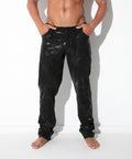 pantalón 5 bolsillos vintage leatherette negro