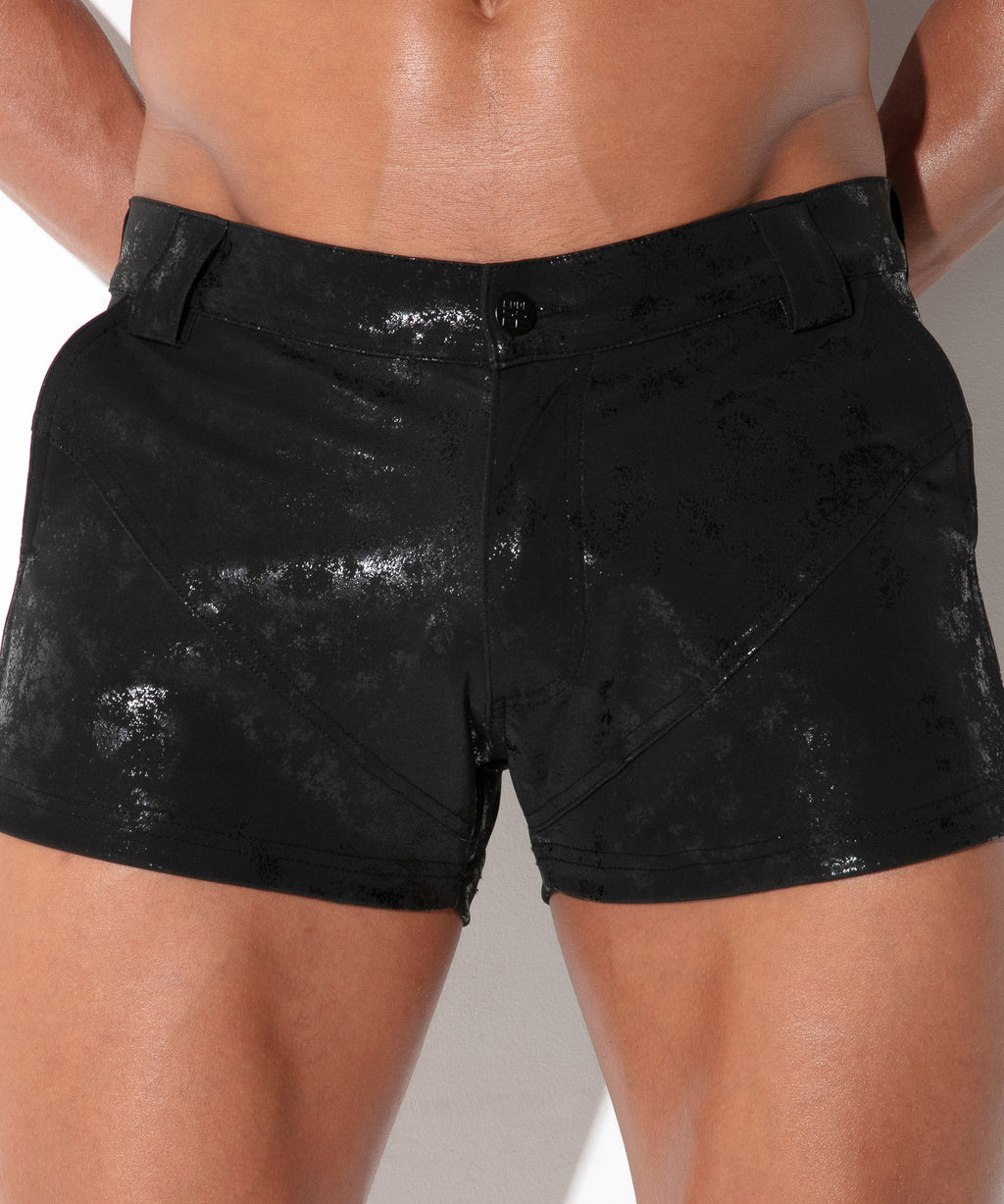 vintage leatherette short black