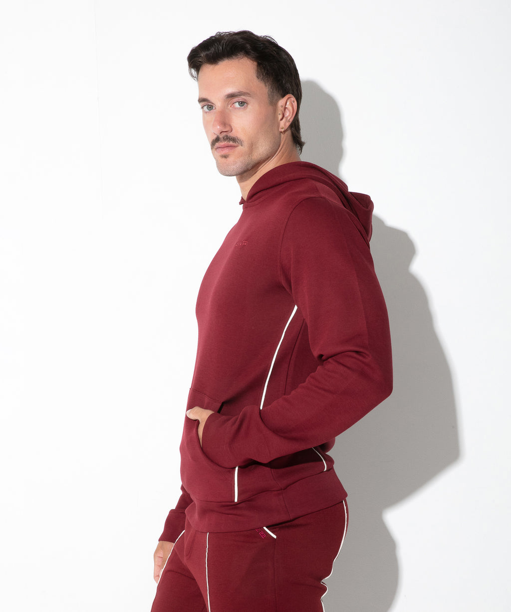 lounge hoodie maroon