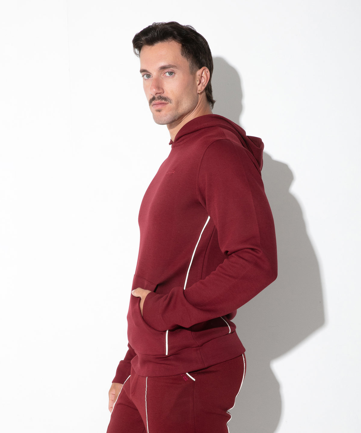 lounge hoodie maroon