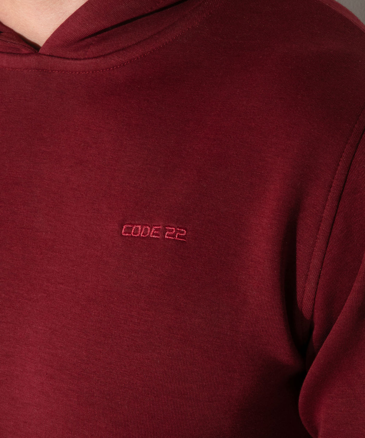 lounge hoodie maroon