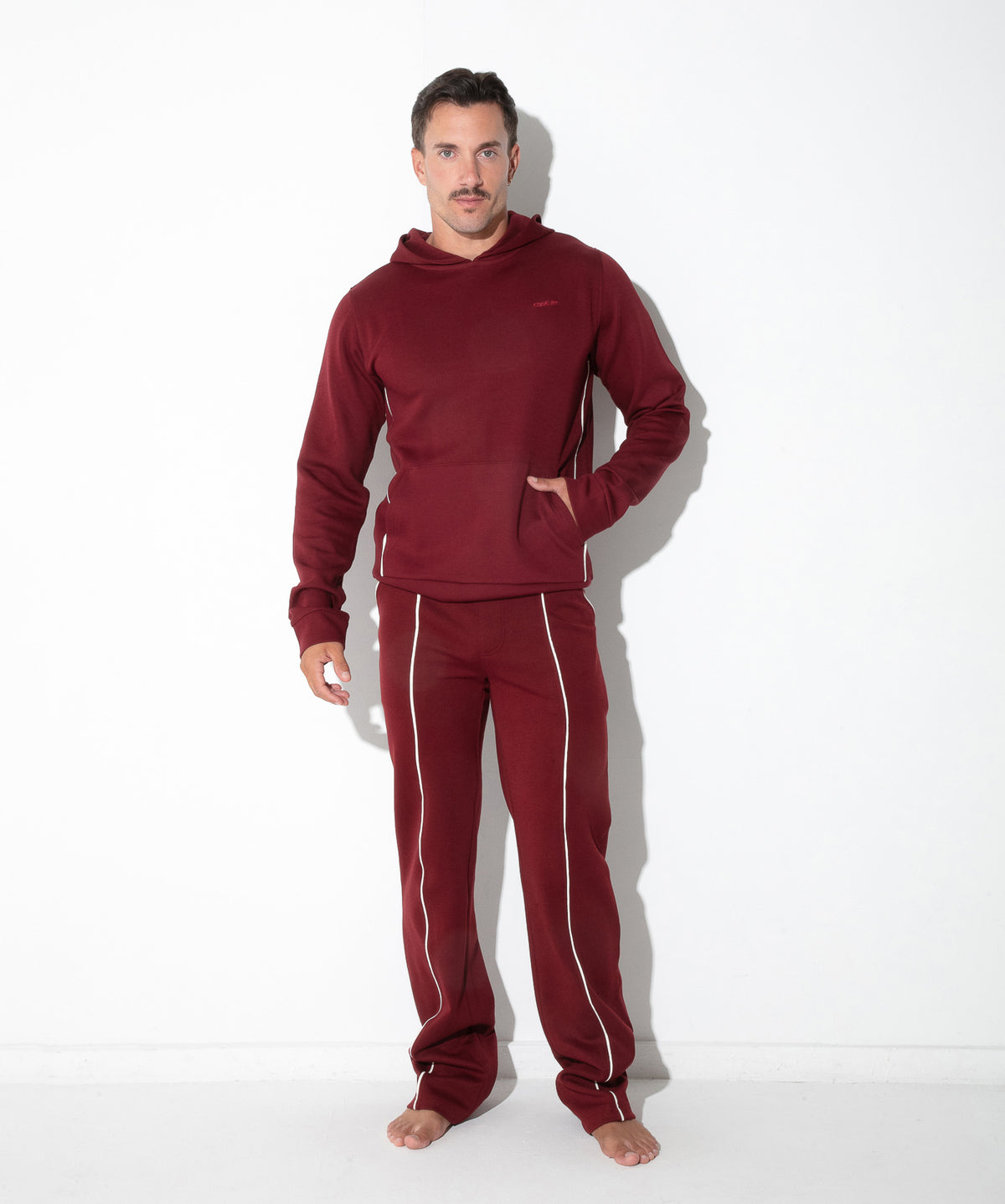 lounge hoodie maroon